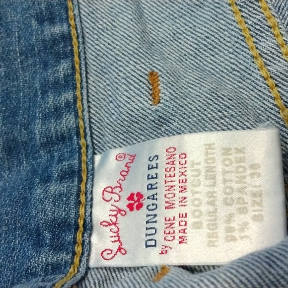 Lucky Brand Jeans Men's Size 36 Blue Bootcut Denim Distressed Medium Wash S7K - Picture 5 of 15